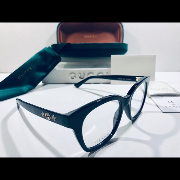 Gucci Eyeglasses Burgundy; Black Cat Eye New 51mm - Picture 4 of 8